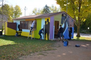 Painting the Warming House at Way Park