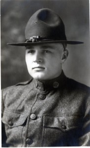 Harold Havig '22 wearing SATC uniform; Fall 1918