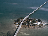 bridge over island