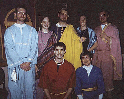 Prof. Anne Groton with students at the 2001 Eta Sigma Phi Convention