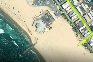 Aerial image of beach