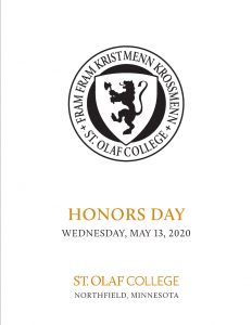 2020 Honors Day Program