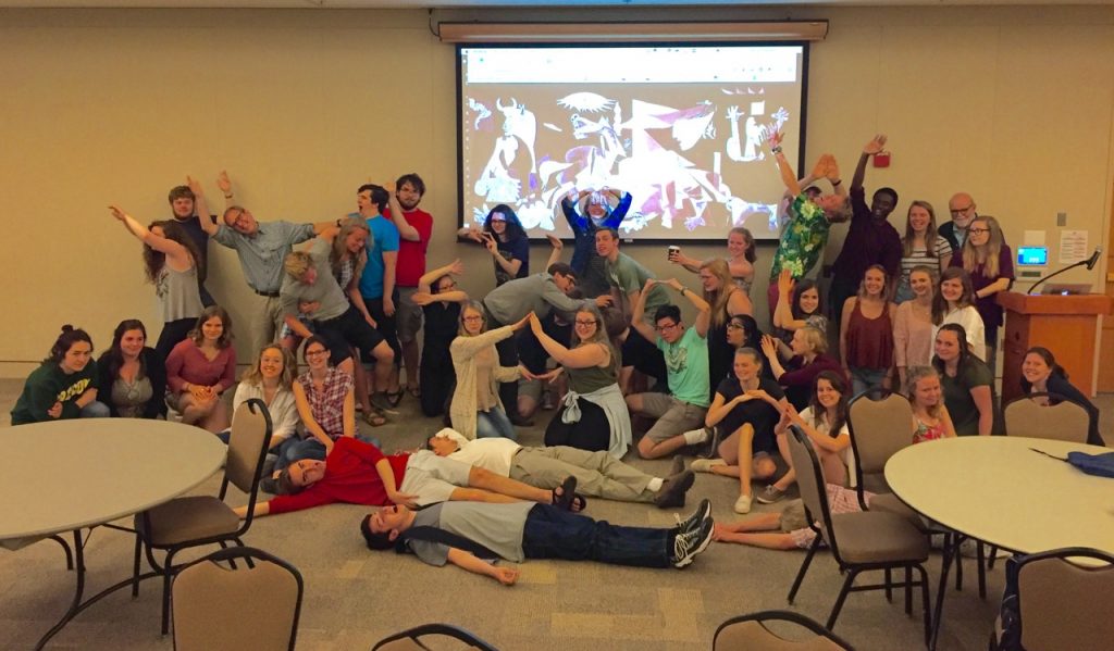 A group of students from the Enduring Questions program