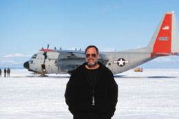 Bob Jacobel, homeward bound from Antarctica.