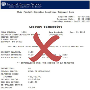 Tax Account Transcript