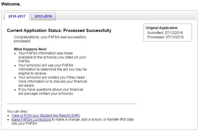 Make FAFSA Corrections