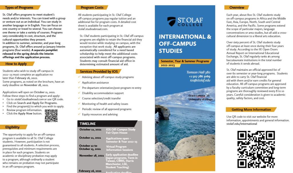 Ios Off-Campus Study Fair 2022-2023 Semester, Summer & Year Programs – International And Off-Campus Studies