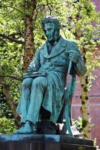 Statue of Kierkegaard at the Royal Danish Library