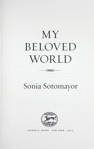 Book cover for My beloved world 
