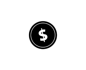 Icon showing a dollar sign