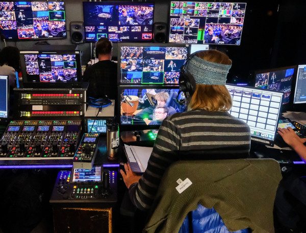 Student working in Broadcast Media