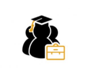 Graduating student icon