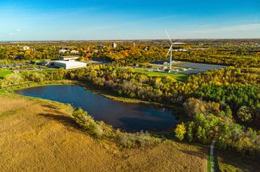 The Natural Lands encompass approximately 430 acres of restored forests, prairies, and wetlands adjacent to St. Olaf College in Northfield, Minnesota. Photo by Fernando Sevilla.