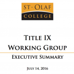 an image of the first page of the Title IX Working Group Executive summary