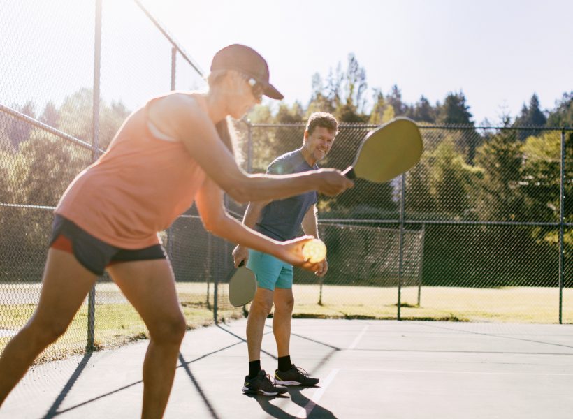 pickleball 2 players sport active