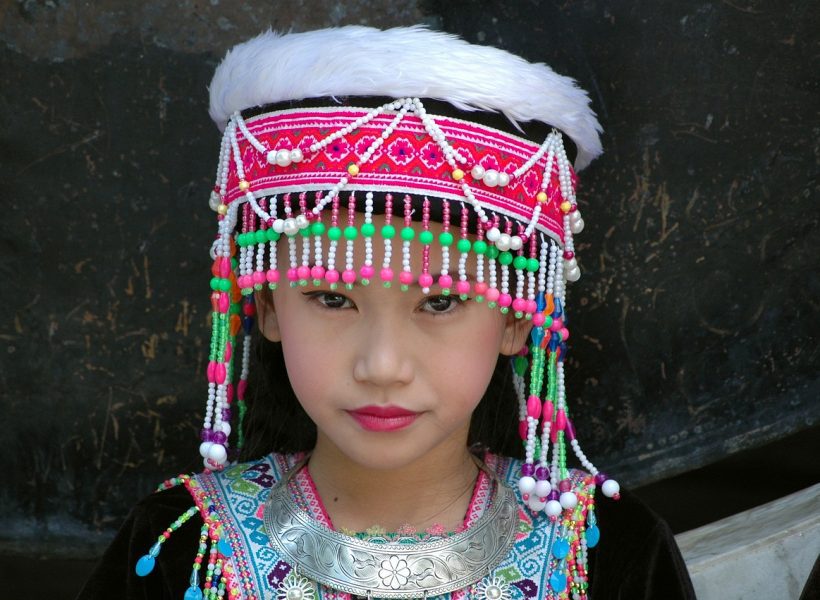 Asia Thailand young girl costume