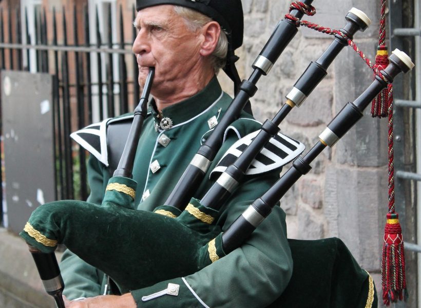 Europe UK United Kingdom Scotland people bagpipes