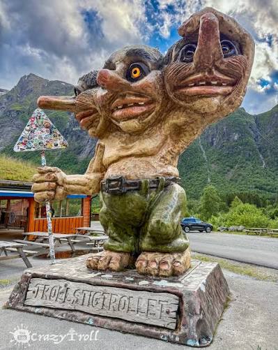 Europe Norway Bergen Floyen Troll