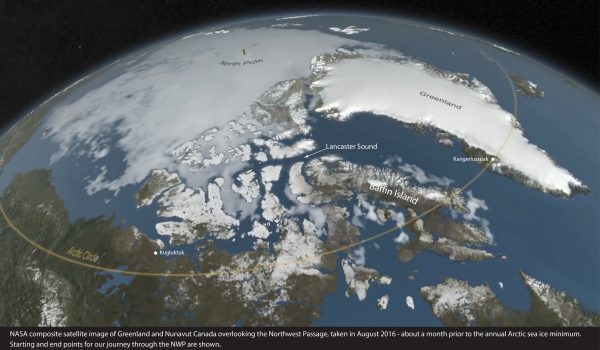 Annotated Arctic Sea Ice and Greenland early August 2016 about 5 weeks before minimum sept 10