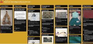 screenshot of a Padlet on dance at St. Olaf